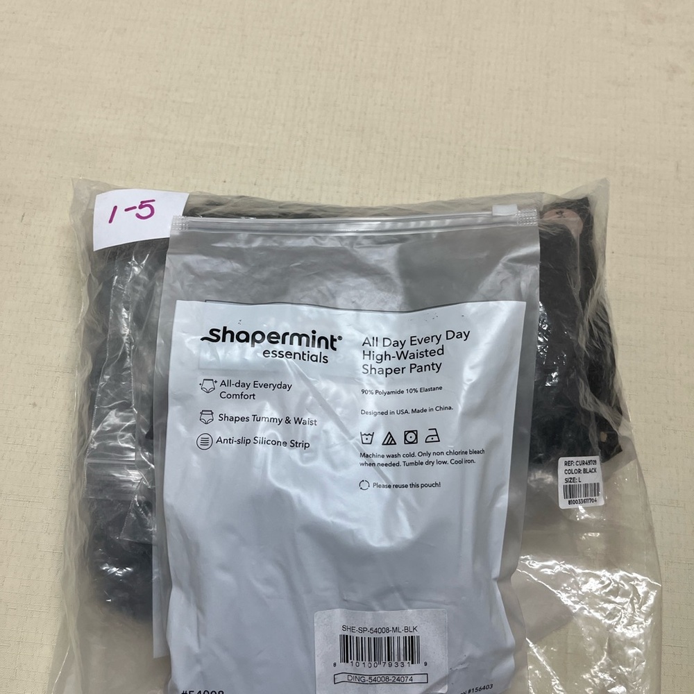 NWT Shapermint M/L black all day everyday high waisted shaper panty - Picture 8 of 9